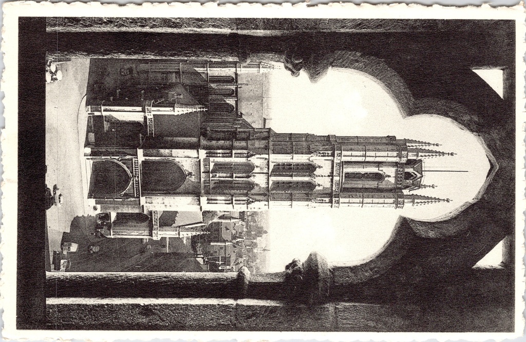 Gent - "Cathedrale St-Bavon, vue du Beffrol" - Sint-Baafskathedraal gezien vanuit het Belfort