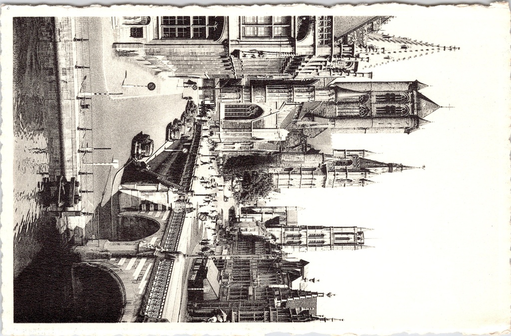 Gent - "Église Saint-Nicolas, Beffrol, Église Saint-Bavon" - Sint-Niklaaskerk, Belfort en Sint-Baafskathedraal