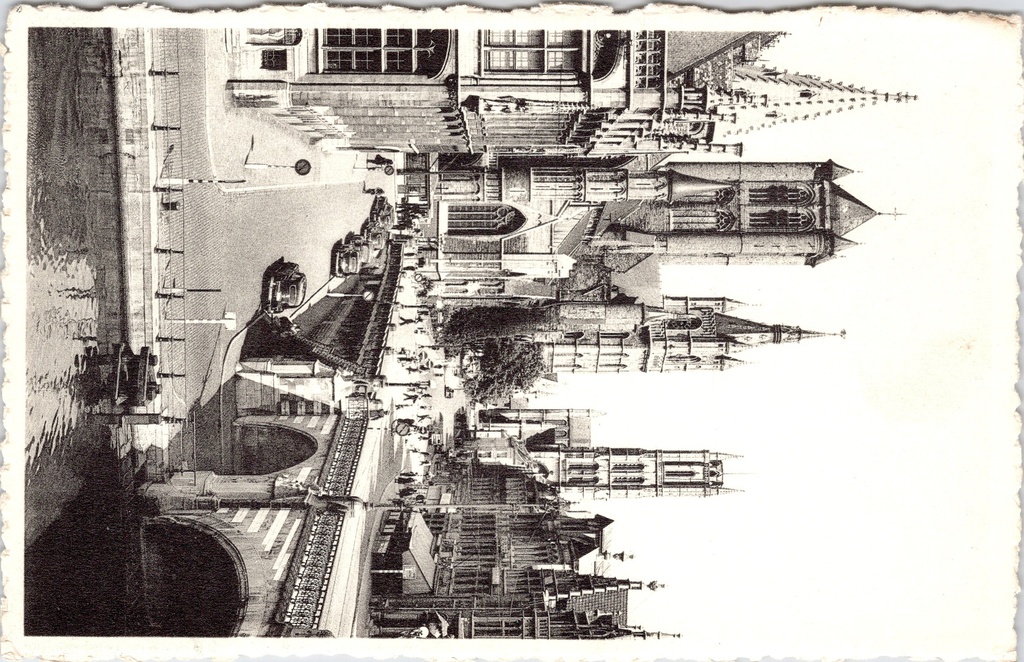 Gent - "Église Saint-Nicolas, Beffroi, Église Saint-Bavon" - Sint-Nikolaaskerk, Belfort en Sint-Baafskerk