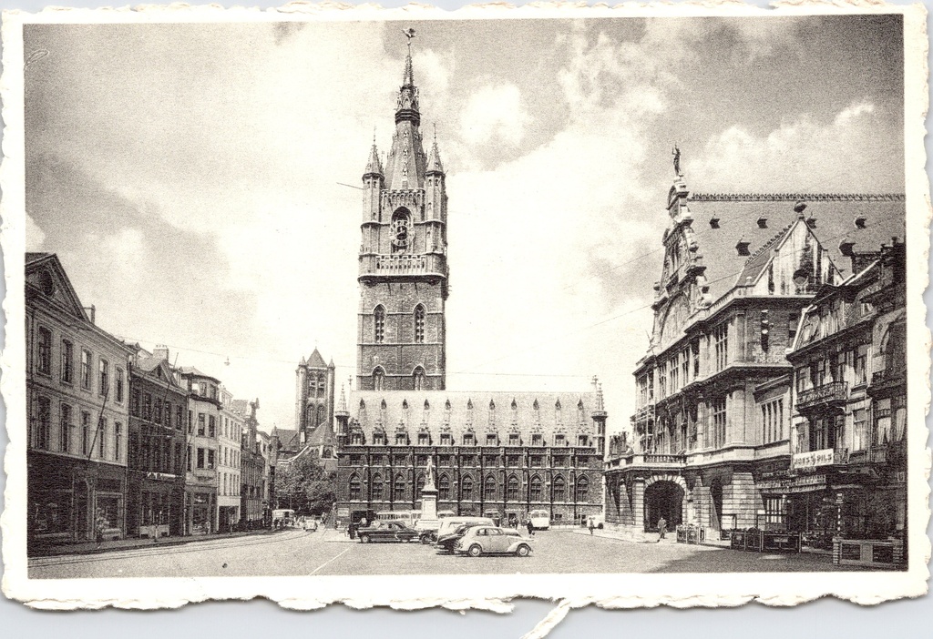 Ghent – “Place Saint-Bavon et Beffroi” – St Bavo’s Square with Belfry