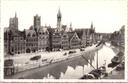 Ghent – “Quai-aux-Herbes” – Graslei with historic guild houses along the River Leie