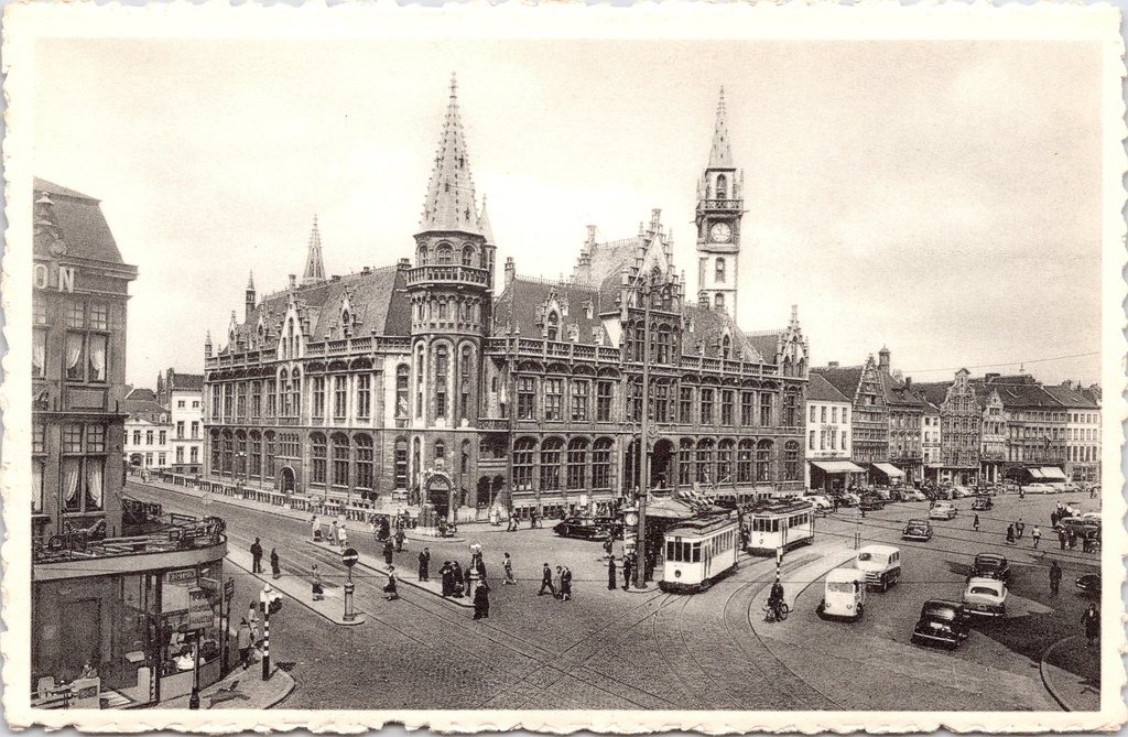 Gent - "La Poste et Marché-aux-Grains" - Postkantoor en Koornmarkt