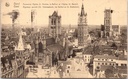 Gent - "Panorama (Eglise St. Nicolas, le Beffroi et l'Eglise St. Bavon)" - Panorama met Sint-Niklaaskerk, Belfort en Sint-Baafskathedraal