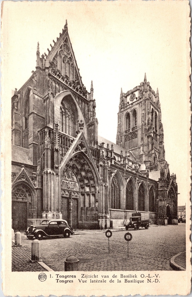 Tongres - « Vue latérale de la basilique Notre-Dame » - Façade latérale de la basilique Notre-Dame