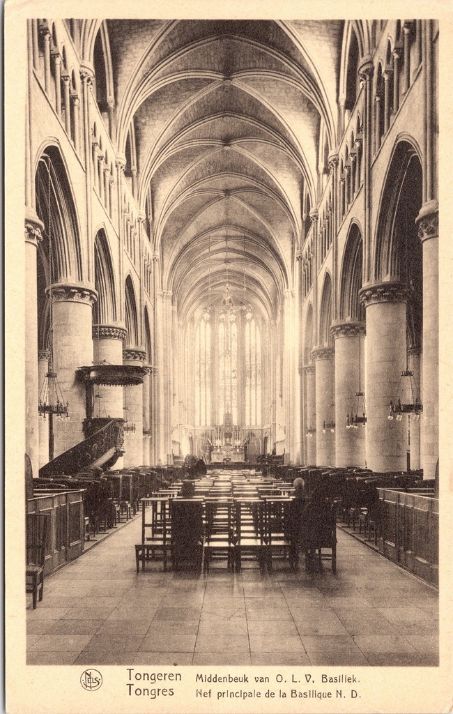 [I2477] Tongeren - "Middenbeuk van O.L.V. Basiliek" - Middenschip van de Onze-Lieve-Vrouwebasiliek