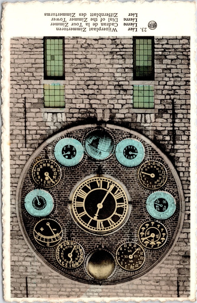 Lier – “Zimmertoren clock face” – Clock face of the Zimmertoren