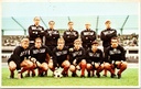 Brussel – “RACING-WHITE” – Team photo of the Racing White football club wearing Babycham shirts