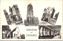 Tongeren – “Souvenir de Tongres” – Multi-image postcard featuring the Basilica, the statue of Ambiorix, the Beguinage Church and the cloister