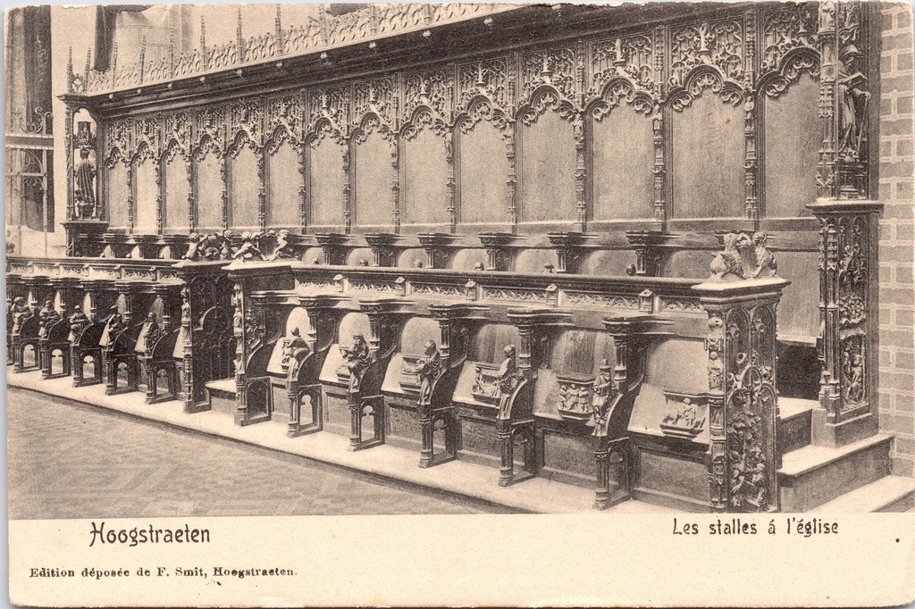 Hoogstraten - "Les stalles á l'église" - Koorgestoelte in de kerk