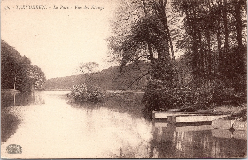 [I2601] Tervuren – “Le Parc – Vue des Étangs” – View of the ponds in Tervuren Park