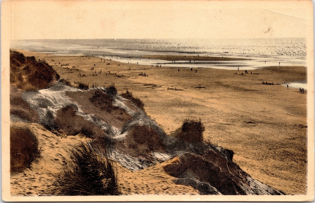 [J001 (1)] Blankenberge - "Les jeux de la mer et du sable" - Strand en duinen gezicht