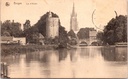 Brugge - "Lac d'Amour" - Minnewater met Poertoren en zicht op Onze-Lieve-Vrouwekerk