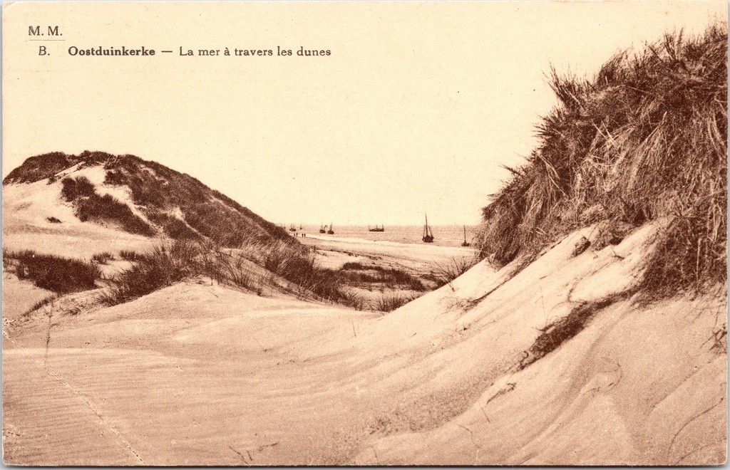 Koksijde – “La mer à travers les dunes” – The sea seen through the dunes from Oostduinkerke