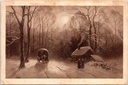 Brugge - "" - Romantisch winterlandschap met paard-en-wagen en boerderij