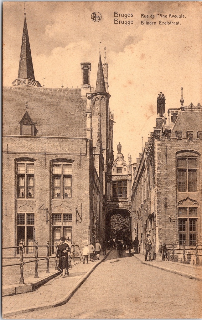 Brugge - "Rue de l'Âne Aveugle / Blinden Ezelstraat" - Straatzicht Blinde Ezelstraat