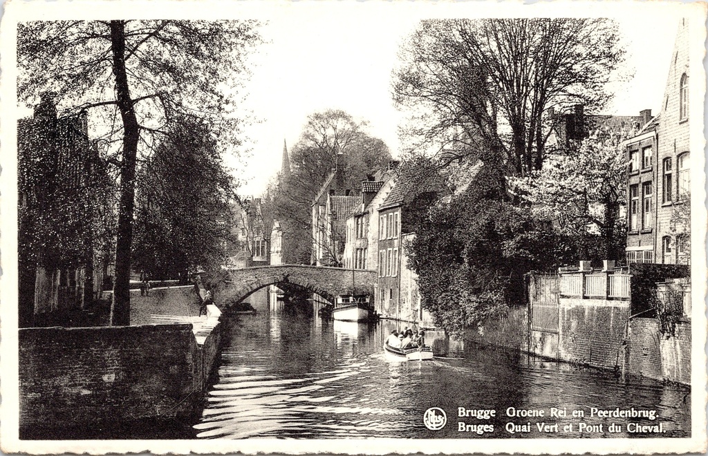 Brugge - "Groene Rei en Peerdenbrug" - Groene Rei en Paardenbrugje over het kanaal