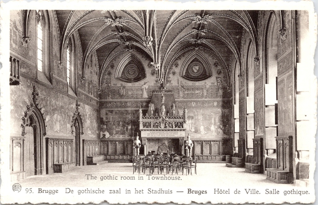 Bruges - « La salle gothique de l'hôtel de ville » - Salle gothique de l'hôtel de ville