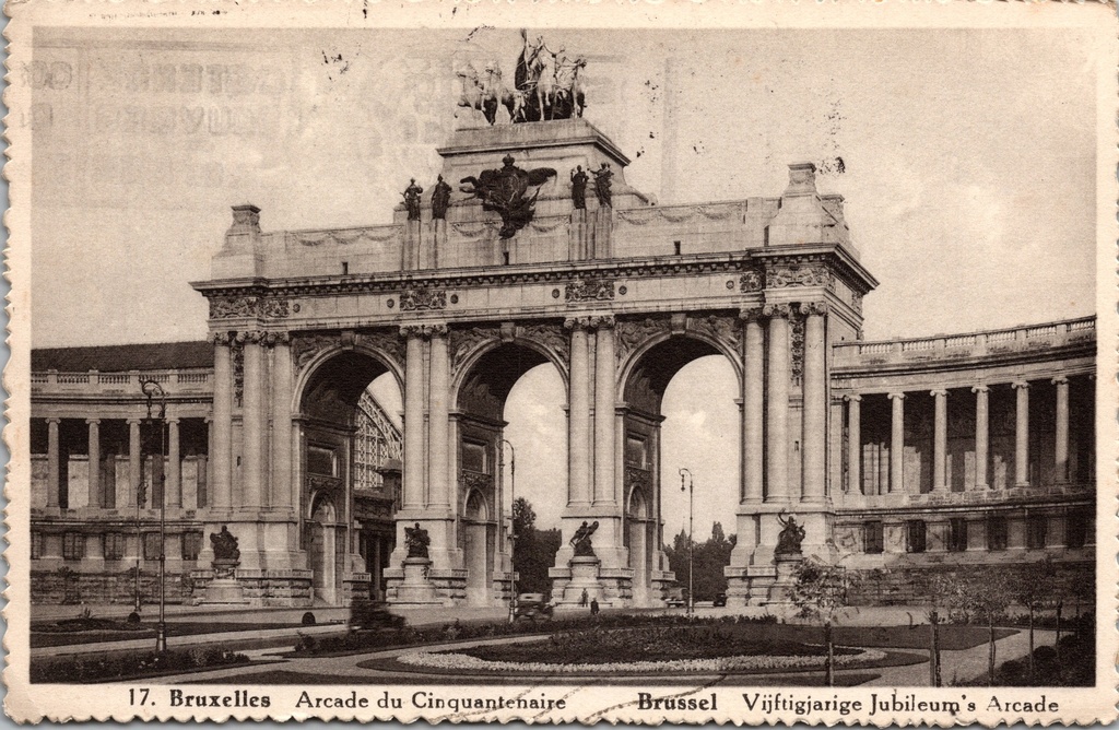 [img20251216_20090118] Brussel - "Arcade du Cinquantenaire" - Triomfboog van het Jubelpark