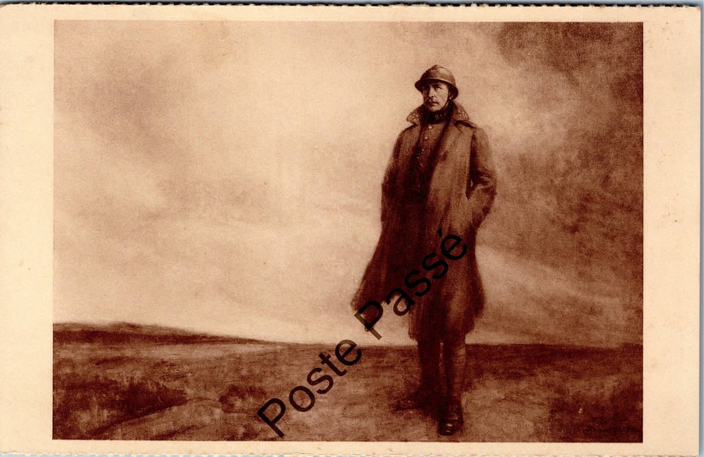 Brussel - "S. M. le Roi Albert - Z. M. Koning Albert" - Portret Koning Albert I door Jacques Madyol