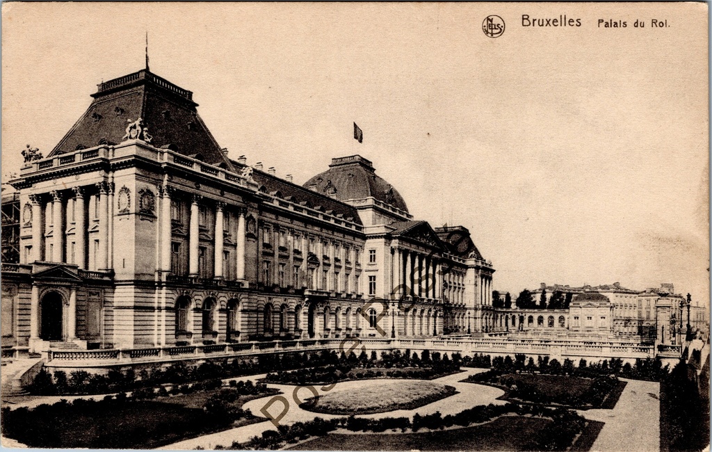 Bruxelles - Palais du Roi - Palais royal avec jardins