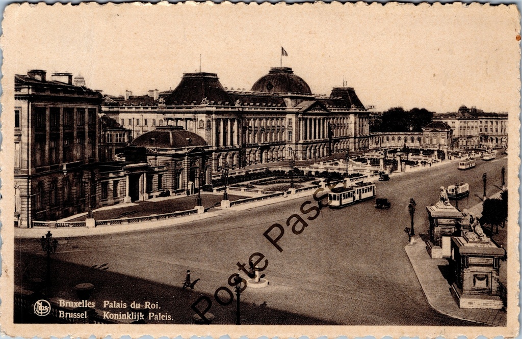 [Brussel0432] Bruxelles - "Palais du Roi" - Palais royal avec circulation de tramways