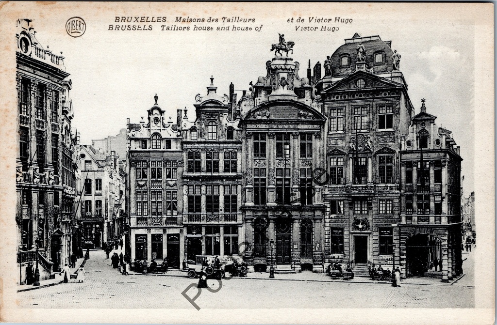 Brussel - "Maisons des Tailleurs et de Victor Hugo" - Gildhuizen op de Grote Markt