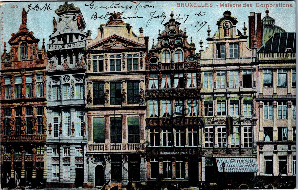 Brussels - "Maisons des Corporations" - Guild houses on the Grand Place