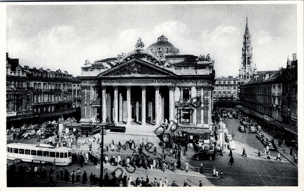 [Brussel0596] Brussels - "La Bourse" - Stock Exchange building with columns and dome