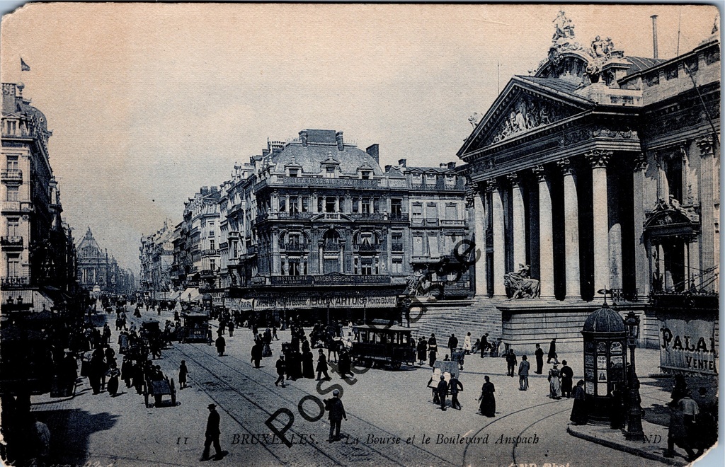 [Brussel0342] Brussels - "La Bourse et le Boulevard Ansbach" - Bourse and Boulevard Anspach