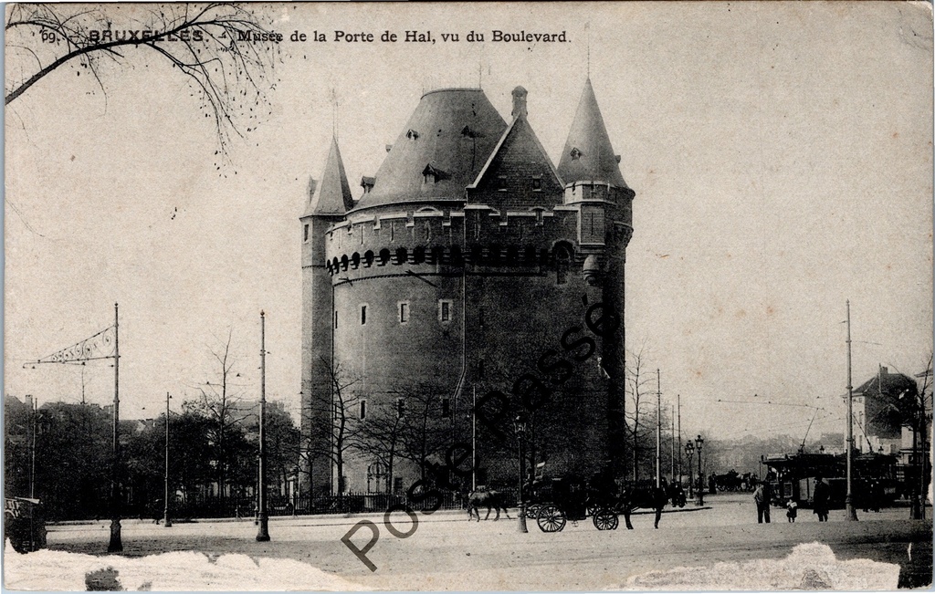 [Brussel0434] Brussels - "Musée de la Porte de Hal, vu du Boulevard" - Hallepoort seen from the boulevard