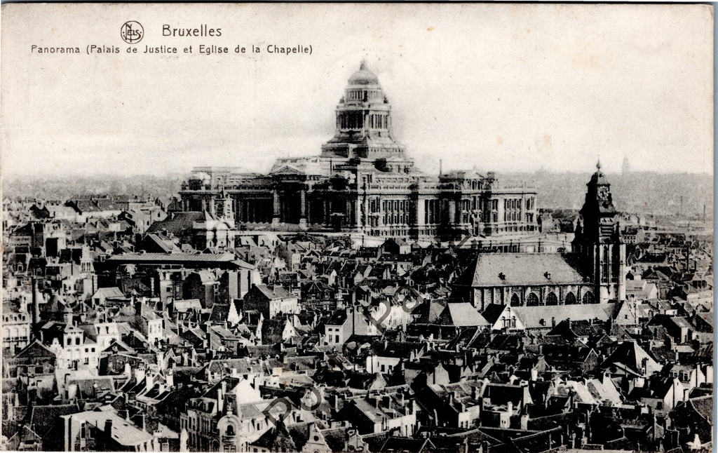 [Brussel0638] Bruxelles - "Panorama (Palais de Justice et Eglise de la Chapelle)" - Vue panoramique du Palais de Justice et de l'Eglise de la Chapelle
