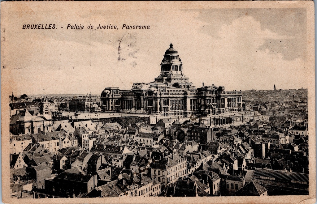 [Brussel0402] Bruxelles - "Palais de Justice, Panorama" - Vue panoramique du Palais de Justice sur la ville