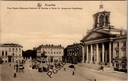 Brussels - "Place Royale (Monument Godefroid de Bouillon et Eglise St. Jacques-sur-Coudenberg)" - Place Royale with statue Godefroid de Bouillon and St James' church on Coudenberg