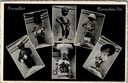 Bruxelles - "Manneken-Pis" - Carte avec vue sur le lac et différents costumes de la célèbre statue